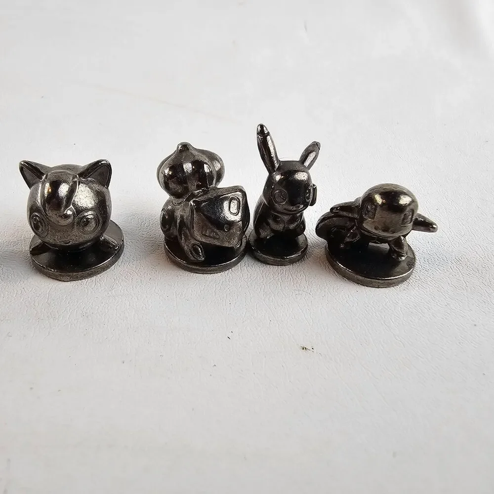 Pokemon Monopoly Metal Tokens Lot of 6 Pikachu Eevee Squirtle Charmander Bulb